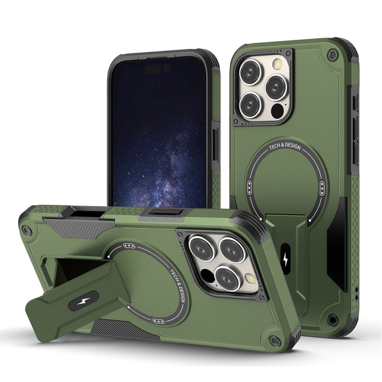 Armor Magsafe Holder PC Hybrid TPU Phone Case, For iPhone 17e / 16e, For iPhone 16 Pro Max, For iPhone 16 Pro, For iPhone 16 Plus