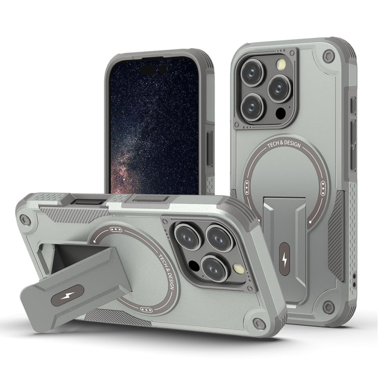 Armor Magsafe Holder PC Hybrid TPU Phone Case, For iPhone 17e / 16e, For iPhone 16 Pro Max, For iPhone 16 Pro, For iPhone 16 Plus