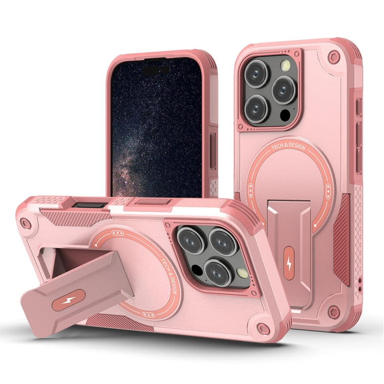 Armor Magsafe Holder PC Hybrid TPU Phone Case, For iPhone 17e / 16e, For iPhone 16 Pro Max, For iPhone 16 Pro, For iPhone 16 Plus