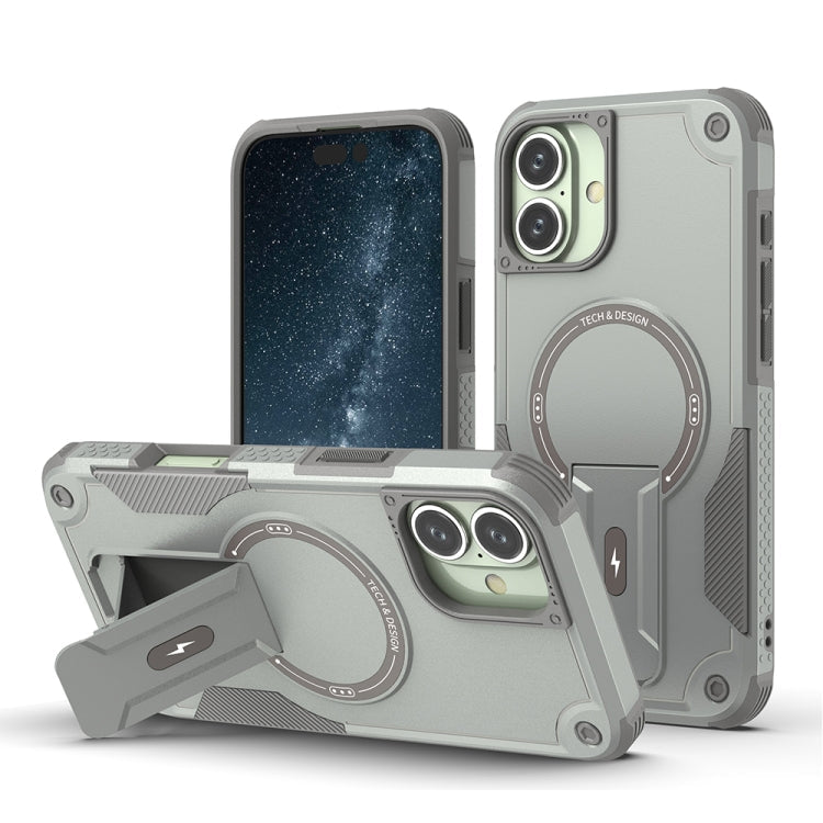 Armor Magsafe Holder PC Hybrid TPU Phone Case, For iPhone 17e / 16e, For iPhone 16 Pro Max, For iPhone 16 Pro, For iPhone 16 Plus