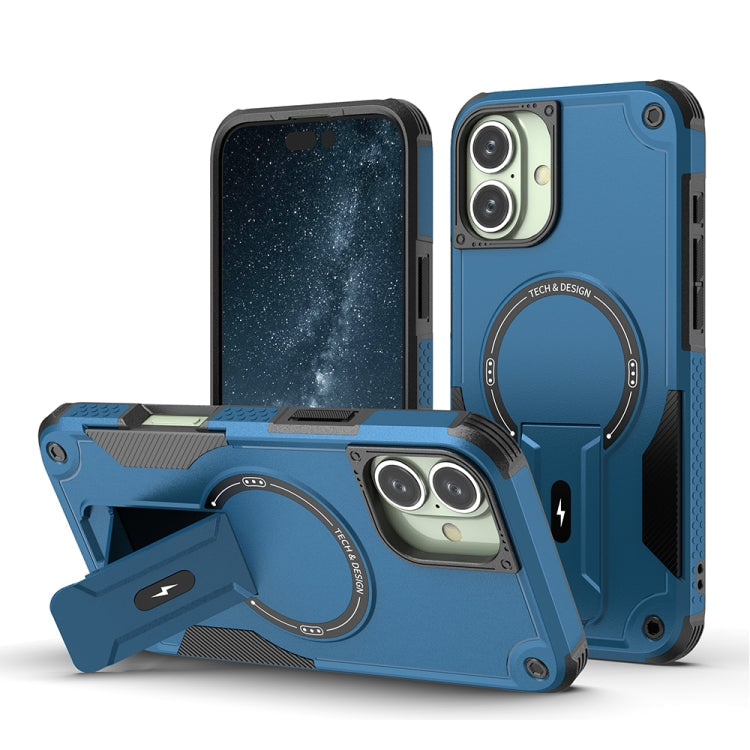 Armor Magsafe Holder PC Hybrid TPU Phone Case, For iPhone 17e / 16e, For iPhone 16 Pro Max, For iPhone 16 Pro, For iPhone 16 Plus