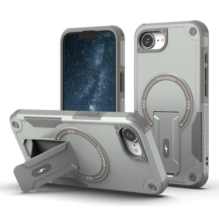 Armor Magsafe Holder PC Hybrid TPU Phone Case, For iPhone 17e / 16e, For iPhone 16 Pro Max, For iPhone 16 Pro, For iPhone 16 Plus