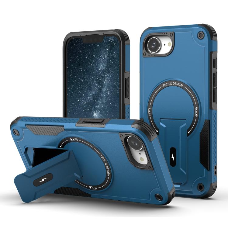Armor Magsafe Holder PC Hybrid TPU Phone Case, For iPhone 17e / 16e, For iPhone 16 Pro Max, For iPhone 16 Pro, For iPhone 16 Plus