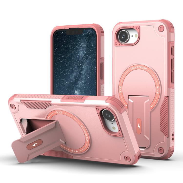 Armor Magsafe Holder PC Hybrid TPU Phone Case, For iPhone 17e / 16e, For iPhone 16 Pro Max, For iPhone 16 Pro, For iPhone 16 Plus