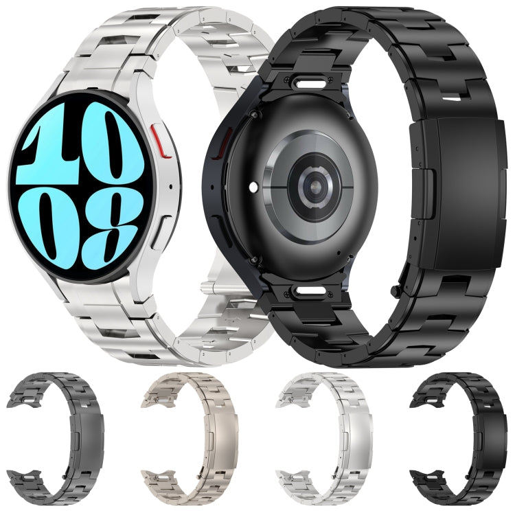 Button Style Pure Titanium Metal Watch Band, For Samsung Galaxy Watch6/6 Classic/5/5 Pro