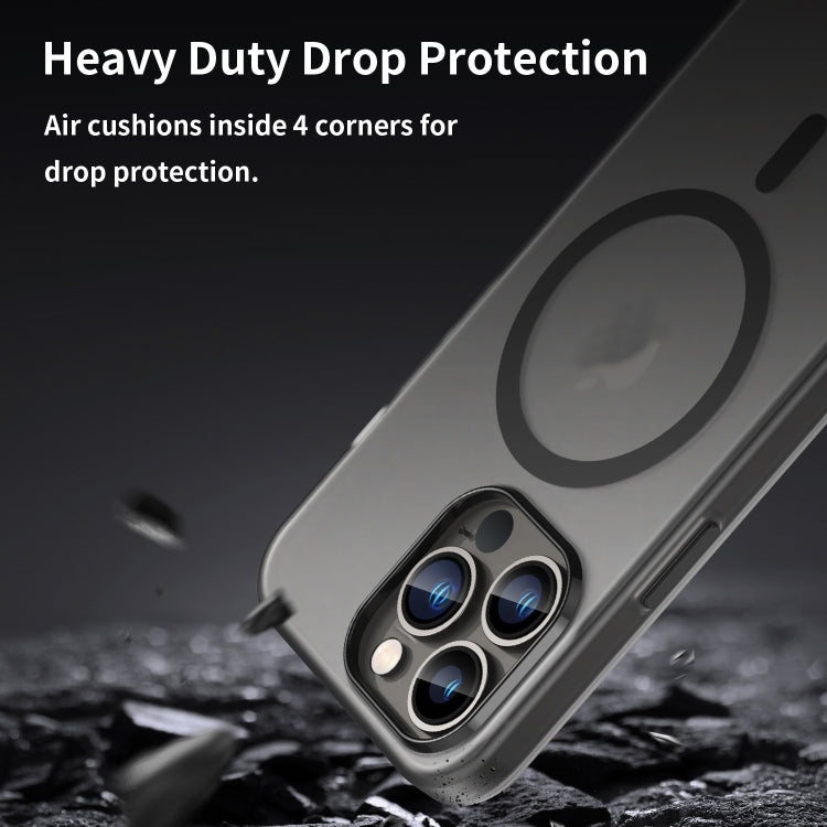 MagSafe Frosted Translucent TPU + PC Full Coverage Phone Case, For iPhone 12 Pro Max, For iPhone 12 Pro