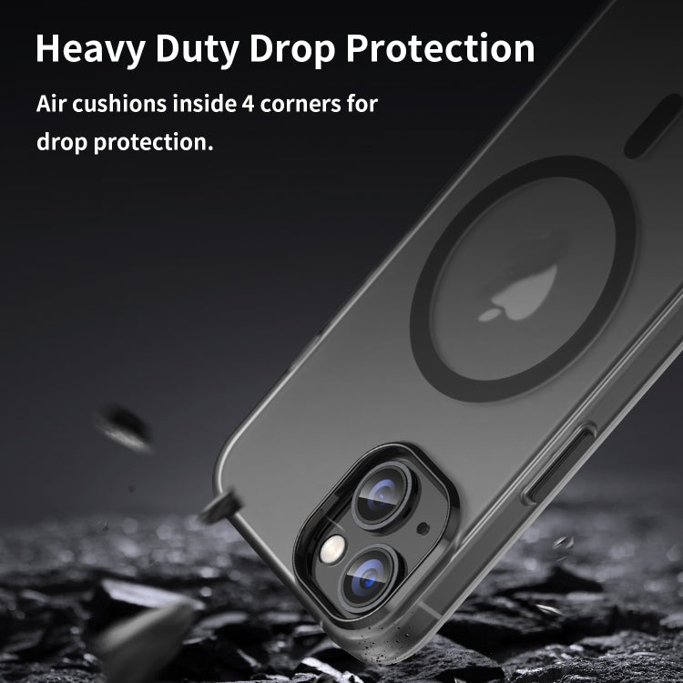 MagSafe Frosted Translucent TPU + PC Full Coverage Phone Case, For iPhone 15 Pro, For iPhone 15 Plus