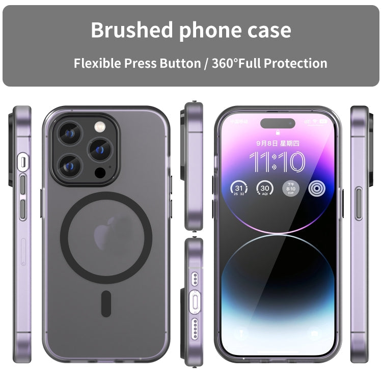 MagSafe Frosted Translucent TPU + PC Full Coverage Phone Case, For iPhone 16, For iPhone 15 Pro Max