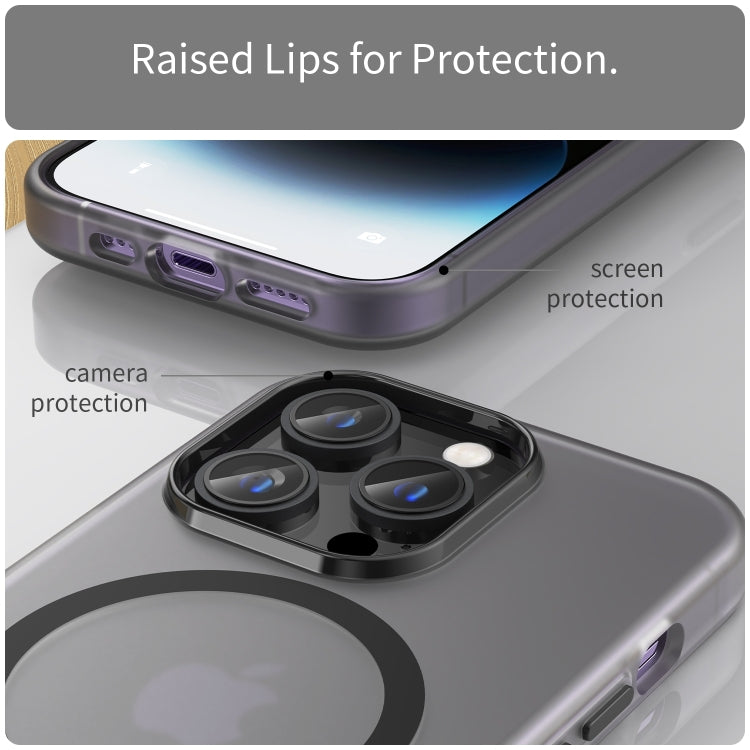 MagSafe Frosted Translucent TPU + PC Full Coverage Phone Case, For iPhone 16, For iPhone 15 Pro Max