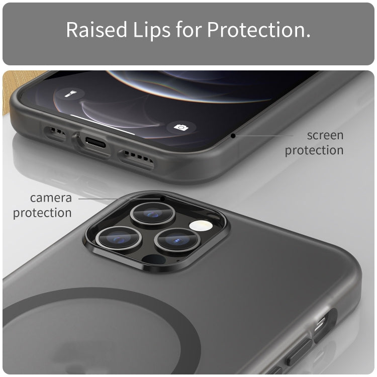 MagSafe Frosted Translucent TPU + PC Full Coverage Phone Case, For iPhone 12 Pro, For iPhone 11 Pro Max