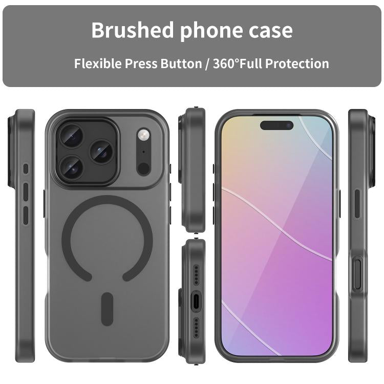 MagSafe Frosted Translucent TPU + PC Full Coverage Phone Case, For iPhone 16 Pro, For iPhone 16 Plus