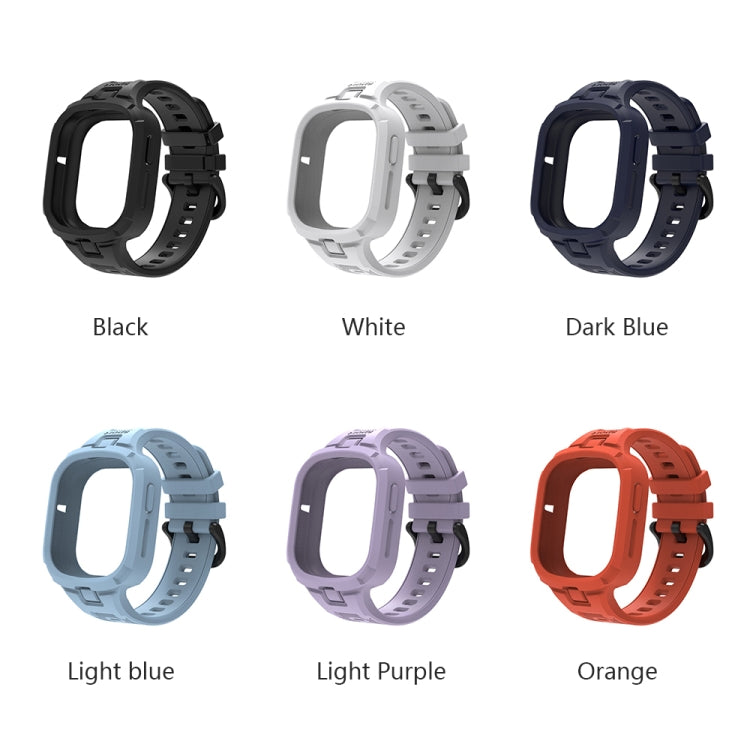 For Honor Watch 4 Solid Color Integrated TPU Watch Band(Black)