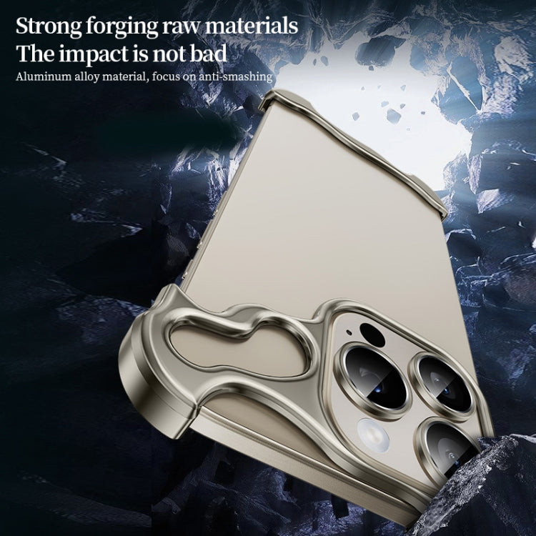 Frameless Metal Corner Pad Phone Case with Lens Film, For iPhone 15 Pro Max, For iPhone 15 Pro, For iPhone 15 Plus, For iPhone 15