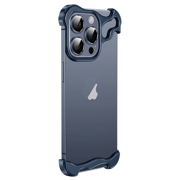 Frameless Metal Corner Pad Phone Case with Lens Film, For iPhone 13 Pro Max, For iPhone 13 Pro, For iPhone 13