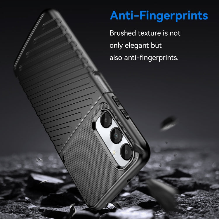 For Samsung Galaxy M14 4G Thunderbolt Shockproof TPU Phone Case(Black)