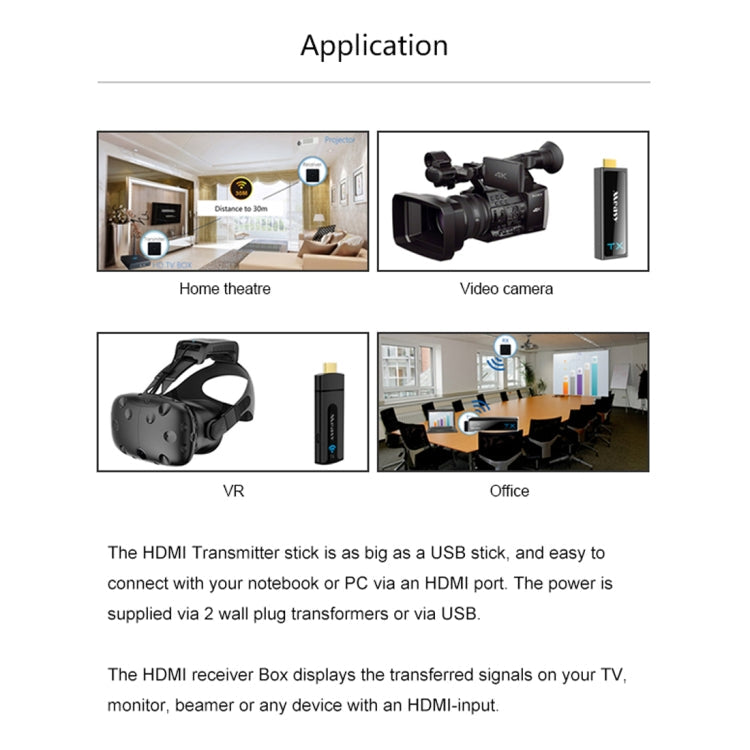 Measy W2H Nano 1080P HDMI 1.4 3D Wireless HDMI Audio Video Transmitter Receiver Extender, Transmission Distance: 30m,, US Plug, EU Plug, AU Plug, UK Plug