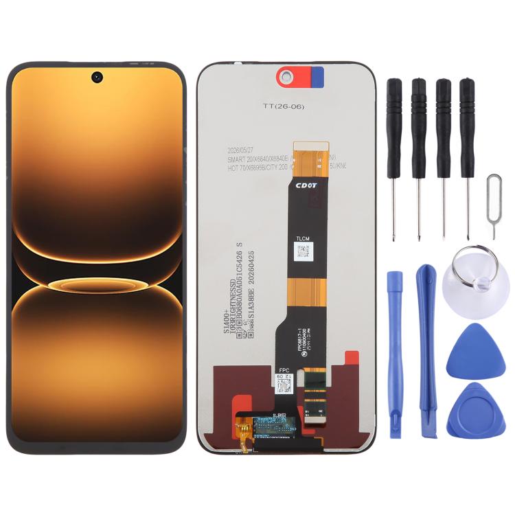 OEM LCD Screen with Digitizer Full Assembly, For Infinix GT 30 5G X6876, For Infinix Hot 60 5G X6726, For Infinix Hot 60 Pro 4G X6885, For Infinix Smart 10 Plus 4G X6725B, For Infinix Smart 10 4G X6725, For Infinix GT 30 Pro 5G X6873                   ...