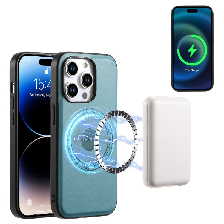 Denior Cowhide Texture Leather MagSafe Phone Case, For iPhone 15 Plus, For iPhone 15, For iPhone 14 Plus, For iPhone 14/13, For iPhone 14 Pro, For iPhone 14 Pro Max