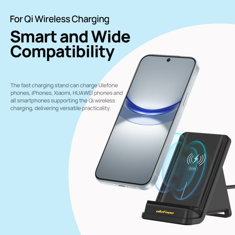 Ulefone WCS01 50W Air-cooled Wireless Charger Stand(Black)