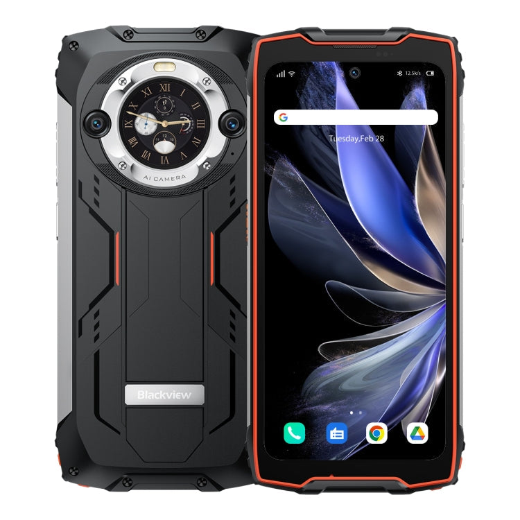 Blackview BV9300 Pro, 8GB+256GB, IP68/IP69K/MIL-STD-810H, 6.7 inch + 1.32 inch Android 13 MediaTek Helio G99 Octa Core, Network: 4G, NFC, OTG(Orange)