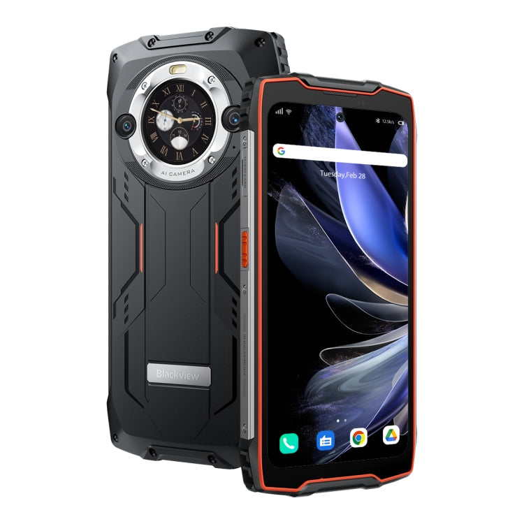 Blackview BV9300 Pro, 8GB+256GB, IP68/IP69K/MIL-STD-810H, 6.7 inch + 1.32 inch Android 13 MediaTek Helio G99 Octa Core, Network: 4G, NFC, OTG(Orange)