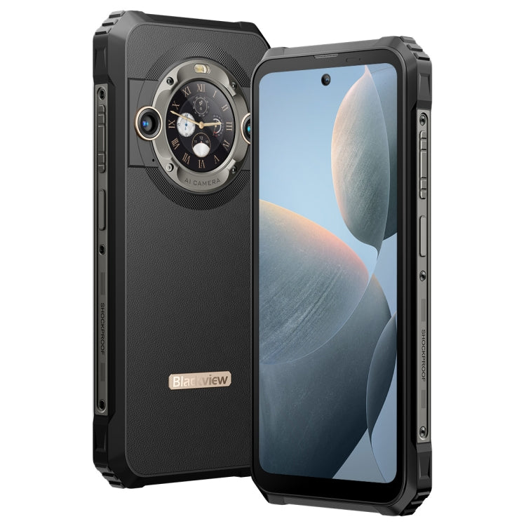 Blackview BL9000, 12GB+512GB, IP68/IP69K/MIL-STD-810H, 6.78 inch + 1.32 inch Android 13 MediaTek Dimensity 8020 Octa Core, Network: 5G, NFC, OTG( Interstellar Black)