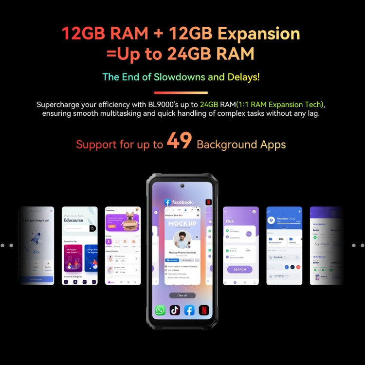Blackview BL9000, 12GB+512GB, IP68/IP69K/MIL-STD-810H, 6.78 inch + 1.32 inch Android 13 MediaTek Dimensity 8020 Octa Core, Network: 5G, NFC, OTG(Aurora Gold)