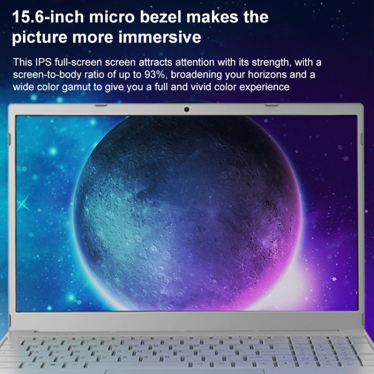 V8 15.6 inch Ultrathin Laptop, Windows 11 Intel Jasper Lake N5095 Quad Core