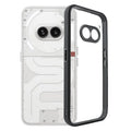 For Nothing Phone 2a Frosted TPU Hybrid Transparent PC Phone Case(Black)