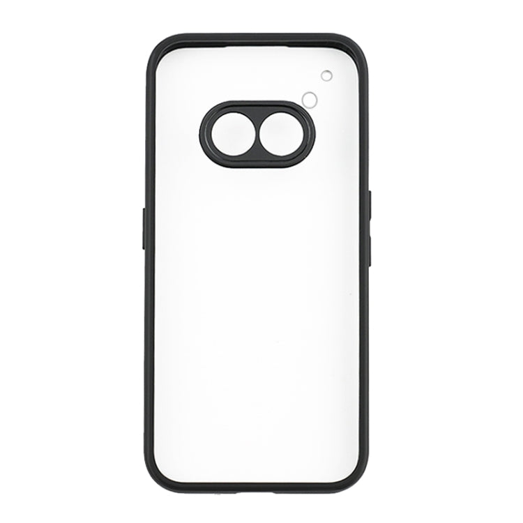 For Nothing Phone 2a Frosted TPU Hybrid Transparent PC Phone Case(Black)