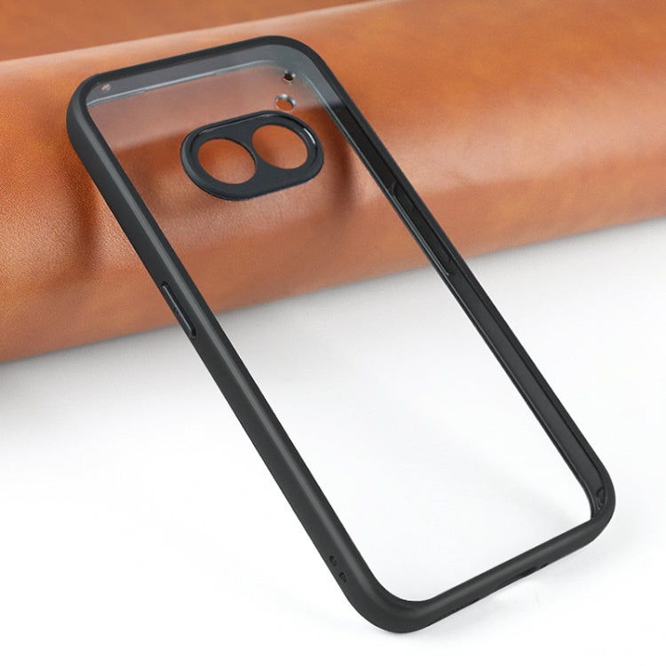 For Nothing Phone 2a Frosted TPU Hybrid Transparent PC Phone Case(Black)