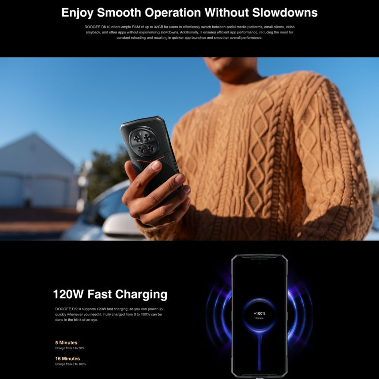 DOOGEE DK10 5G, 12GB+512GB, Quad Cameras, Side Fingerprint, 6.67 inch Android 13 Dimensity 8020 Octa Core 2.6GHz, Network: 5G, OTG, NFC, Support Google Pay(Emerald Green)