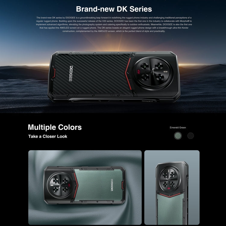 DOOGEE DK10 5G, 12GB+512GB, Quad Cameras, Side Fingerprint, 6.67 inch Android 13 Dimensity 8020 Octa Core 2.6GHz, Network: 5G, OTG, NFC, Support Google Pay(Emerald Green)