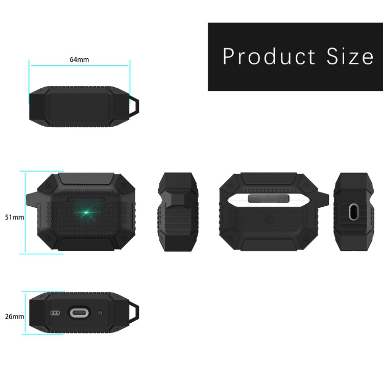 For AirPods 3 Wireless Earphones Shockproof Armor Protective Case(Blue)