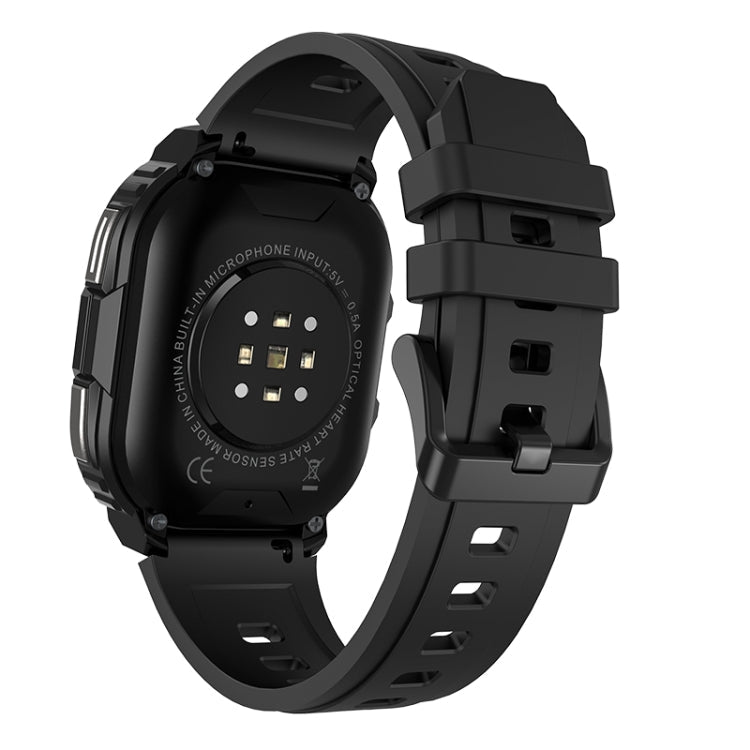 LEMFO DM63 2.13 inch AMOLED Square Screen Smart Watch Android 8.1, Specification:2GB+16GB(Black)