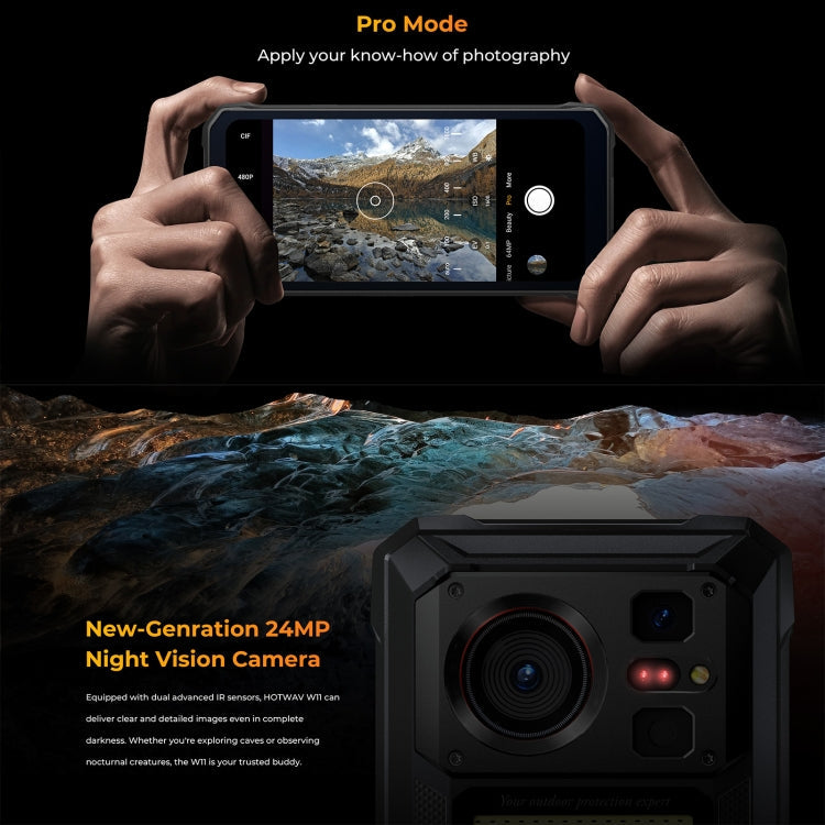 HOTWAV W11 Rugged Phone, 6GB+256GB, , 20800mAh, 6.6 inch Android 13 MT8788 Octa Core, Network: 4G, OTG, Recording Call (Cosmic Black)