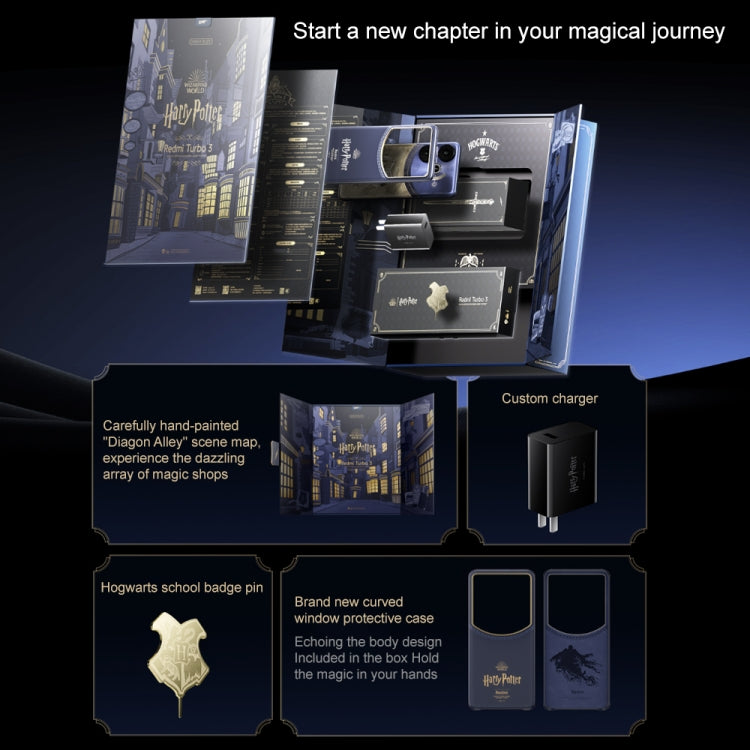 Xiaomi Redmi Turbo 3 Harry Potter, 16GB+512GB, 6.67 inch Xiaomi HyperOS Snapdragon 8s Gen 3 Octa Core 3.0GHz, NFC, Network: 5G, Support Google Play(Harry Potter)
