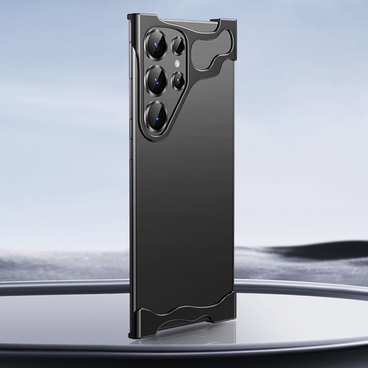 Frameless Metal Corner Pad Phone Case with Lens Film, For Samsung Galaxy S25 Ultra 5G, For Samsung Galaxy S24 Ultra 5G, For Samsung Galaxy S23 Ultra 5G