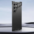 Frameless Metal Corner Pad Phone Case with Lens Film, For Samsung Galaxy S25 Ultra 5G, For Samsung Galaxy S24 Ultra 5G, For Samsung Galaxy S23 Ultra 5G