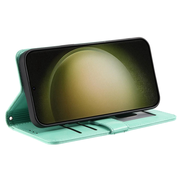 For Samsung Galaxy S24 Ultra 5G Simple 6-Card Wallet Leather Phone Case(Green)
