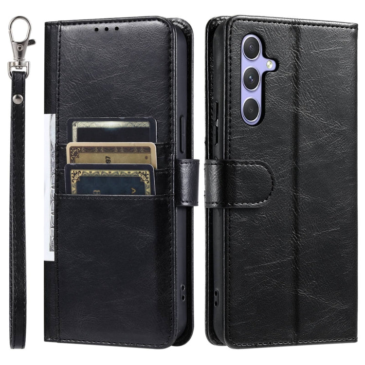 For Samsung Galaxy S23 FE 5G Simple 6-Card Wallet Leather Phone Case(Black)