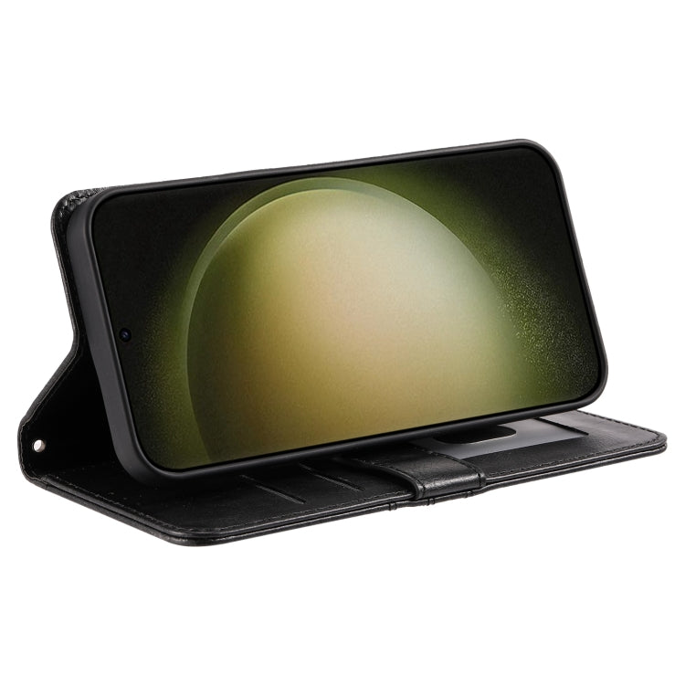 For Samsung Galaxy S23 FE 5G Simple 6-Card Wallet Leather Phone Case(Black)