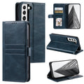 For Samsung Galaxy S22+ 5G Simple 6-Card Wallet Leather Phone Case(Navy Blue)