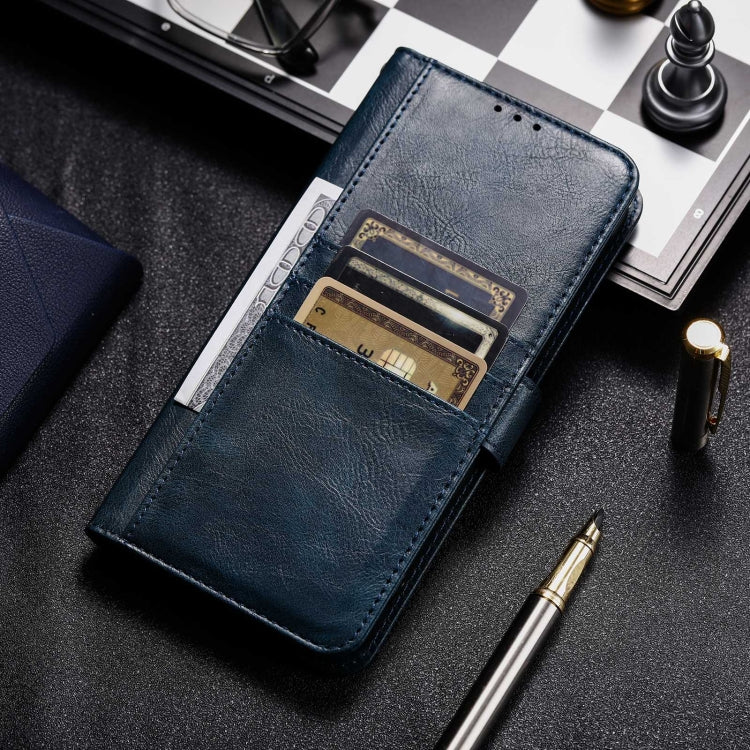 For Samsung Galaxy S22 5G Simple 6-Card Wallet Leather Phone Case(Navy Blue)
