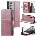 For Samsung Galaxy A55 5G Simple 6-Card Wallet Leather Phone Case(Rose Gold)