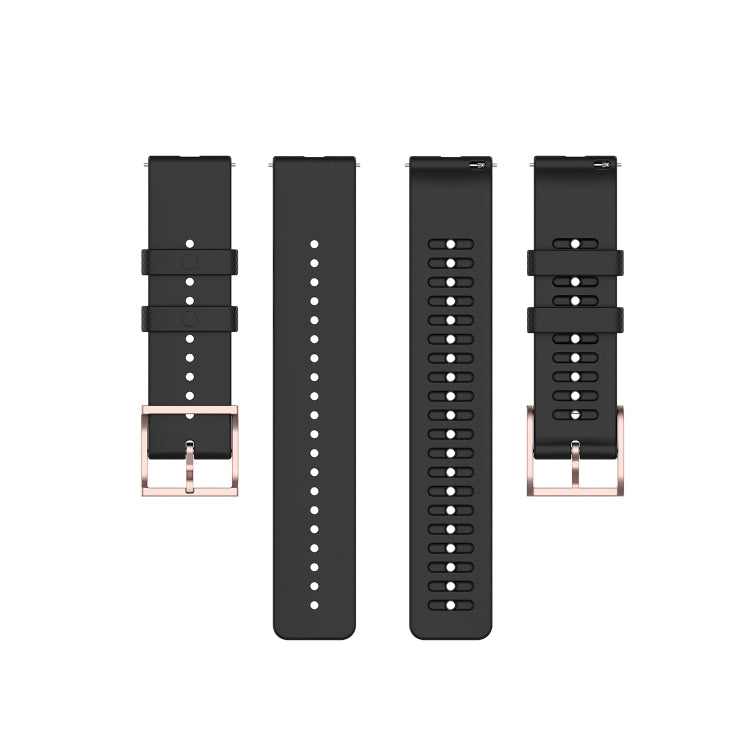 For Polar Ignite 20mm Dot Texture Watch Band(Black)