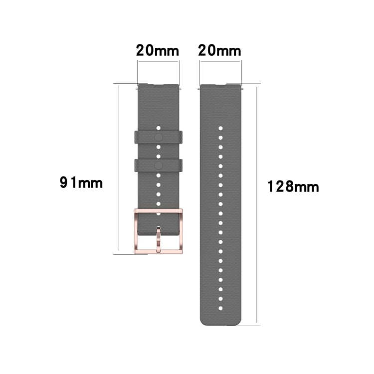 For Polar Ignite 20mm Dot Texture Watch Band(Black)