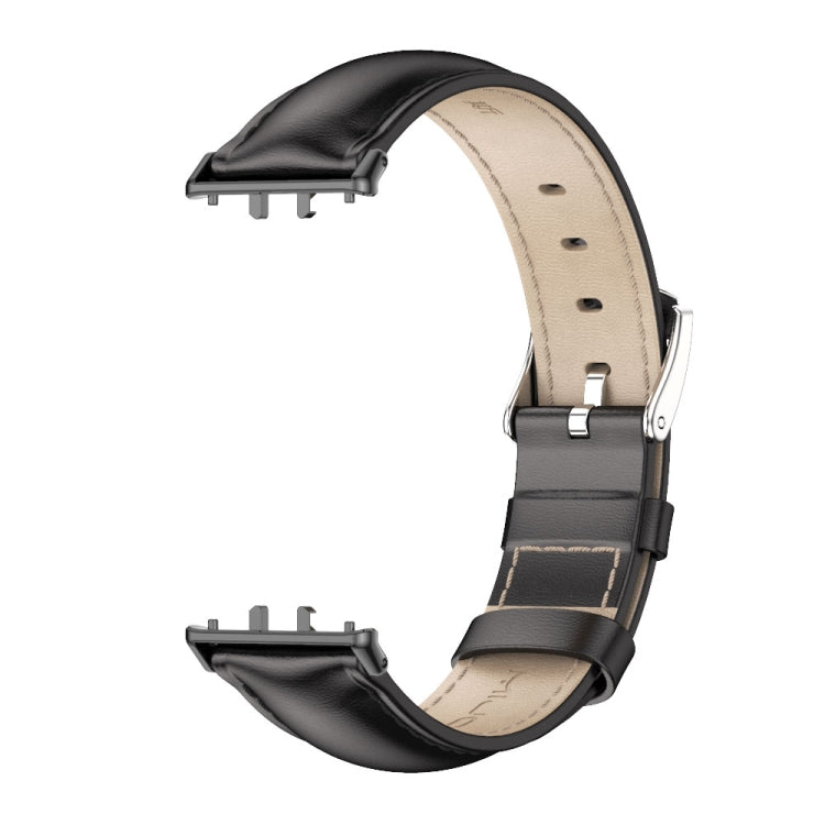 Mijobs Dual-sided Genuine Leather Watch Band, For Samsung Galaxy Fit 3