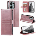 For Xiaomi Redmi Note 13 Pro 4G Simple 6-Card Wallet Leather Phone Case(Rose Gold)