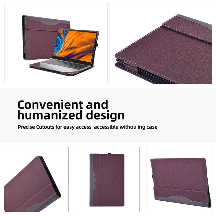 Leather Laptop Shockproof Protective Case, For HP Pavilion Laptop 14-ec / 14z-ec, For HP Pavilion X360 Laptop 14t-ek / 14-ek, For HP Pavilion X360 Convertible 14-dy, For HP Pavilion Plus Laptop 14-eh / 14t-eh, For HP EliteBook 845 / 840 14 inch G11    ...